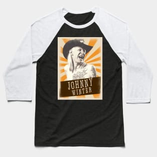 Vintage Aesthetic Johnny Winter 80s Baseball T-Shirt